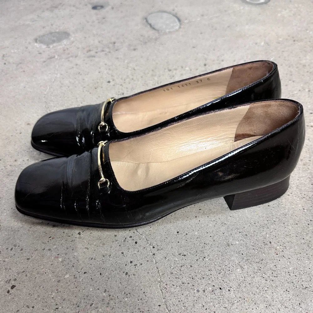 Vintage Gucci Patent Horsebit Loafers - Picture 4 of 11